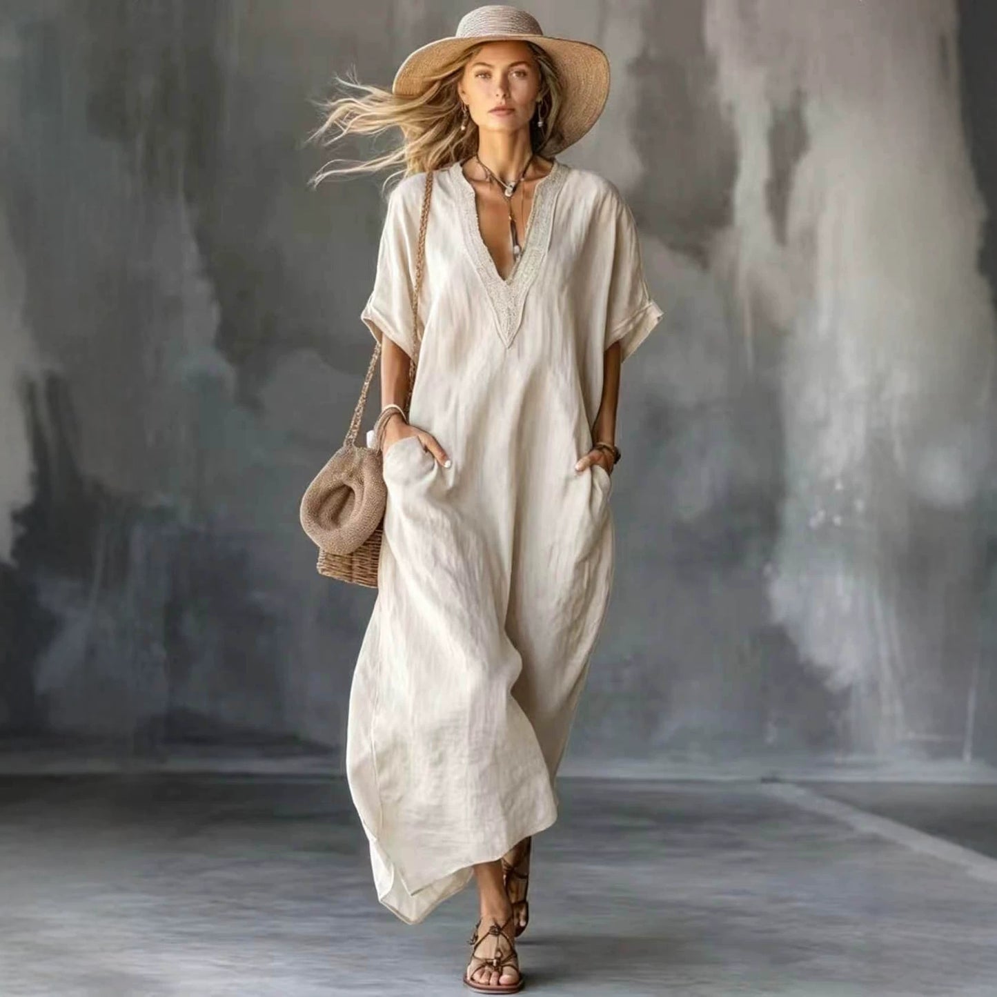 Summer Retro Long Casual Holiday Bohemian Dress