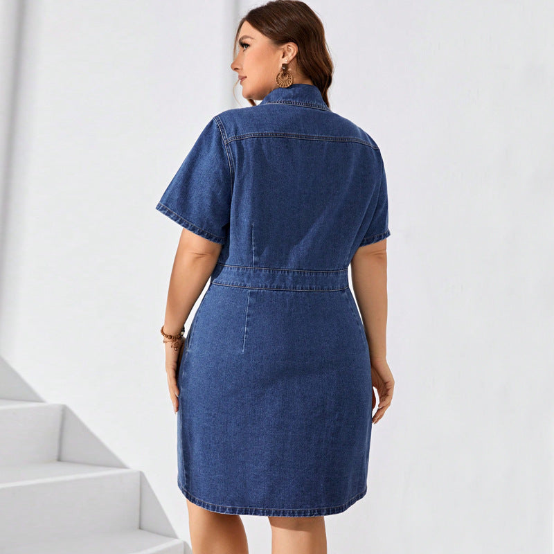 Women's Popular Rollneck Shirt Mid-length Dress Dresses