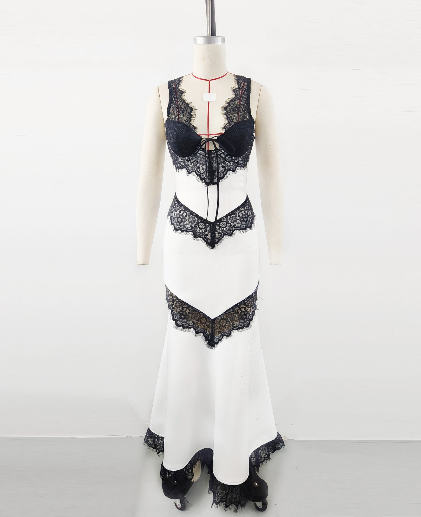 Women's Sexy Exquisite Black Lace Stitching Dress Cocktail Party Dresses
