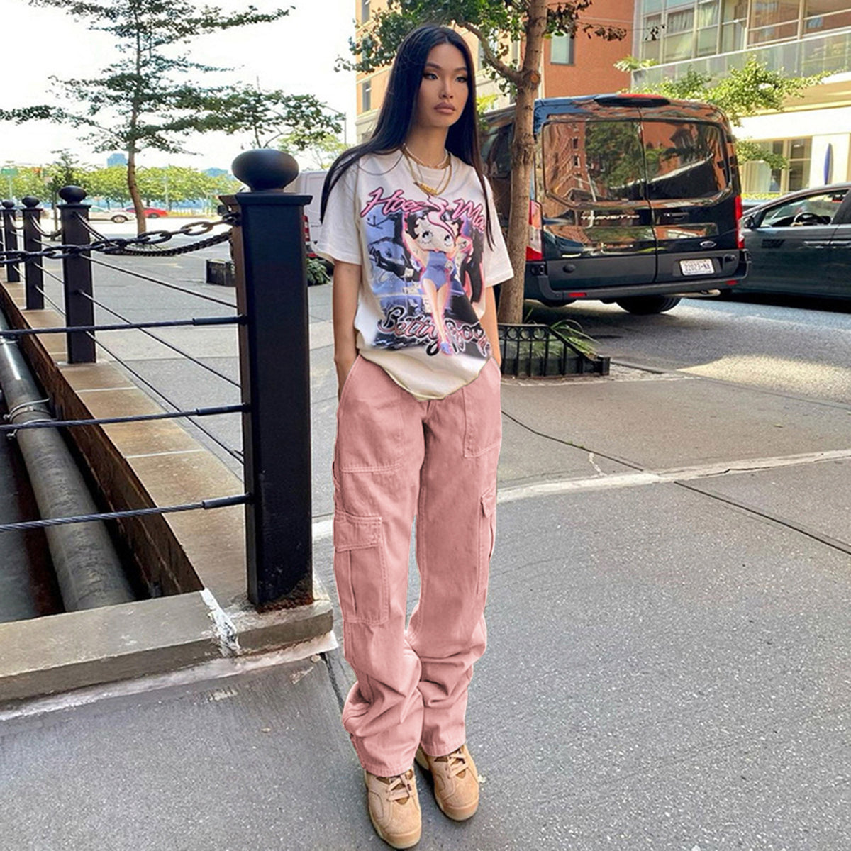 Women's Denim Design Personality Work Clothes Trousers Women's Jeans