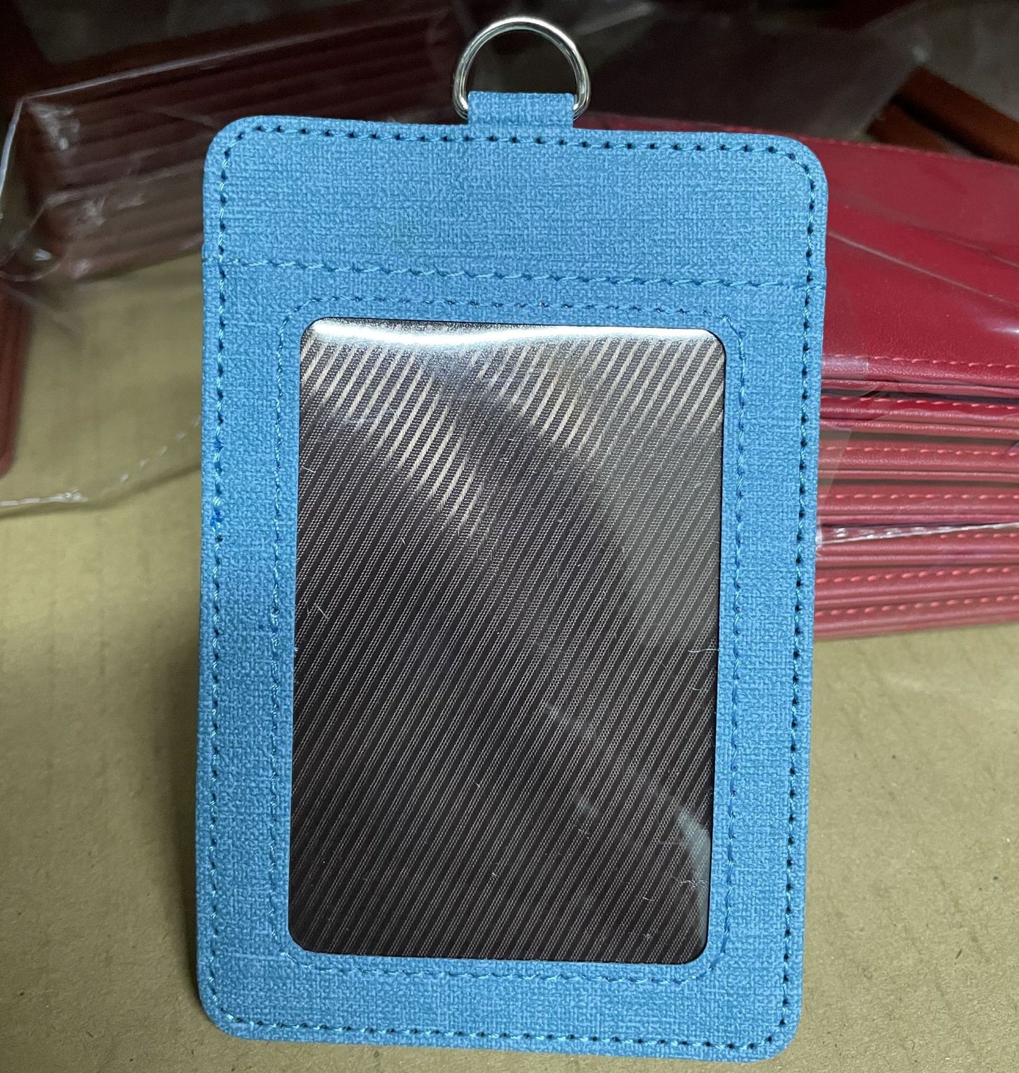 Customized Work Permit Cover With Lanyard Card Holder
