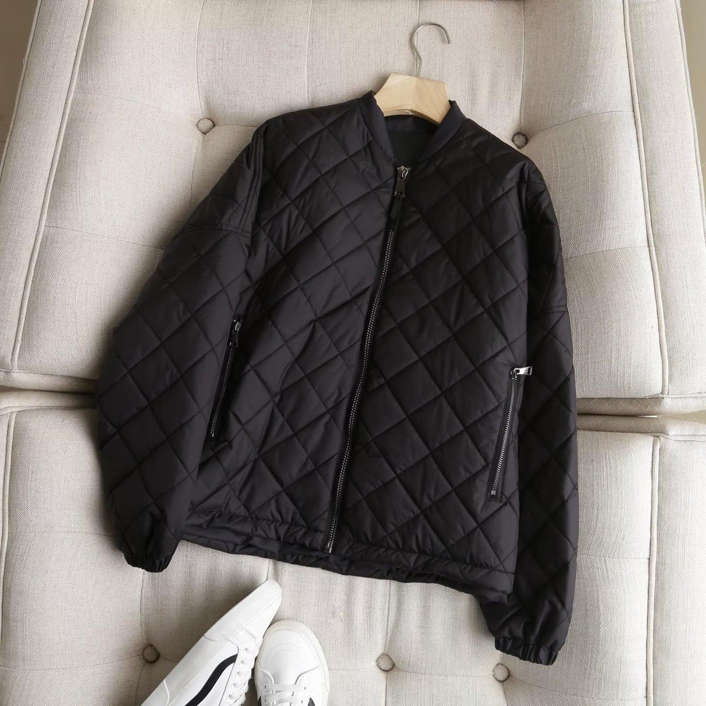 Women's Autumn Wear Temperament Commute Stand Collar Jackets