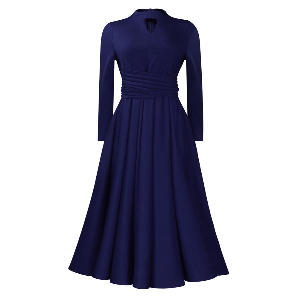 Women's Fashion Elegant Pleated African Large Swing Dresses