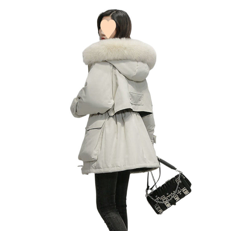 Women's Style Down Cotton Loose Thick Large Coats