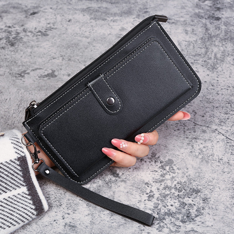 Women's Long Multiple Slots Zipper Hasp Clutch Ladies Wallets