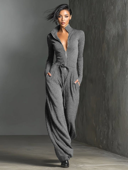 Women's Charming Sexy Fashion Zipper Sports Jumpsuits