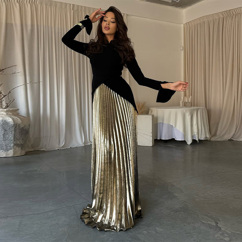 Women's Creative Slim Waist Elegant Pleated Suits