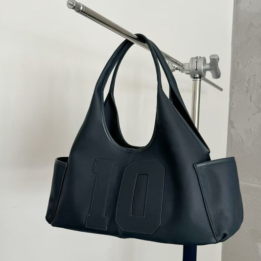 Elegant Versatile Contrast Color Suede Large Handbags