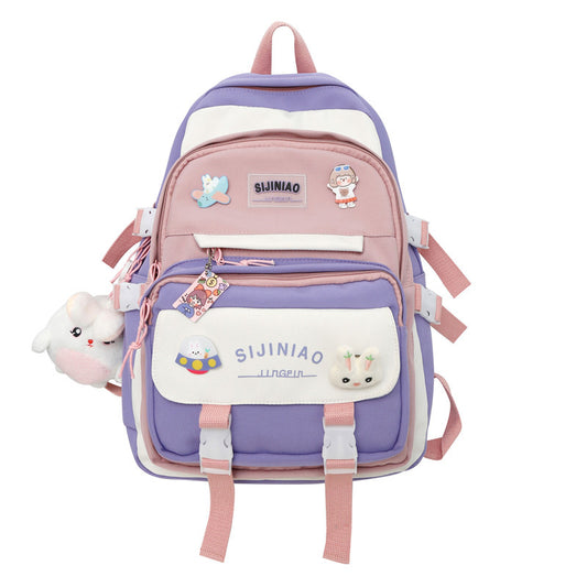 Female Burden Relief Spine Protection Junior High Middle School Students' Schoolbags