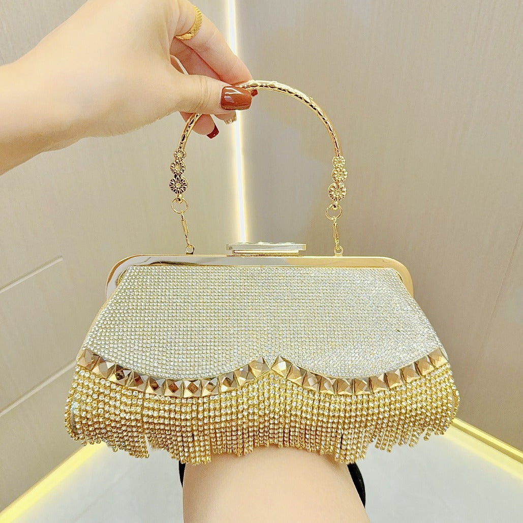 Tassel Rhinestone Dress Banquet Hand Diamond Bags