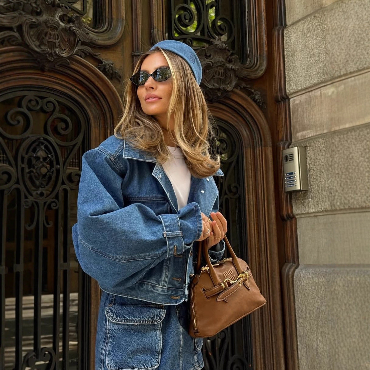 Women's Russian Lapel Fashion Casual Denim Jackets
