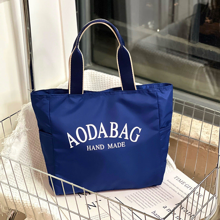 Style Dopamine Contrast Color Letter Large Capacity Tote Bags