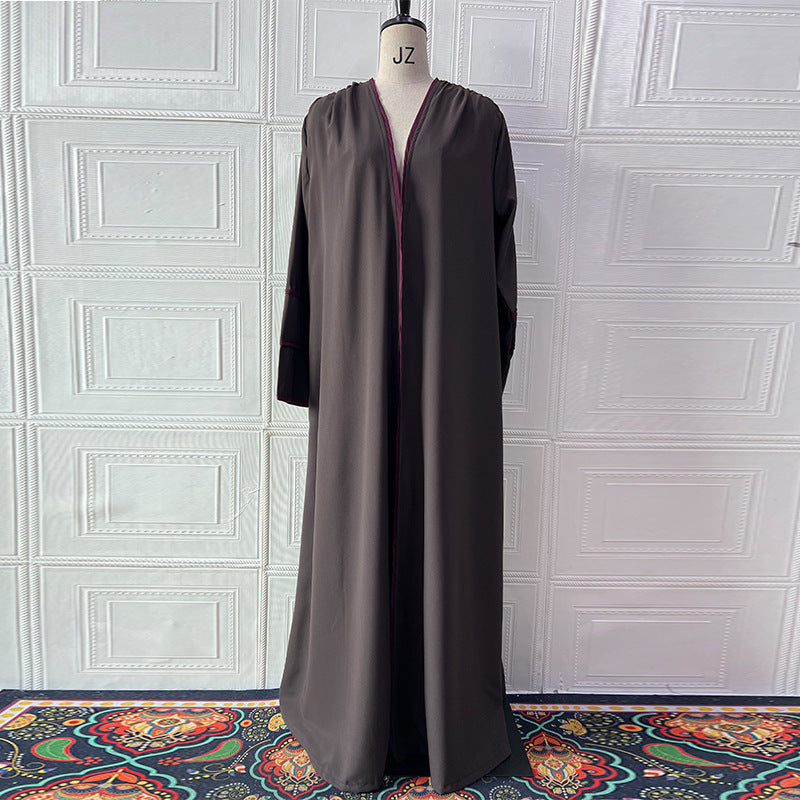 Women's Pleated Loose Multicolor Long Trench Coats
