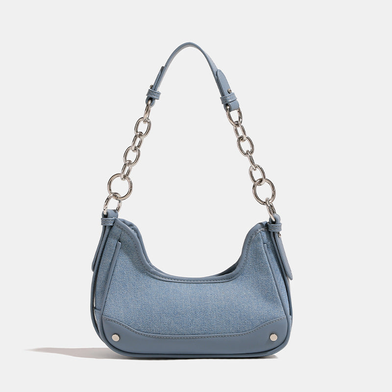 Charming Magnetic Field Niche Chain Denim Crossbody Bags
