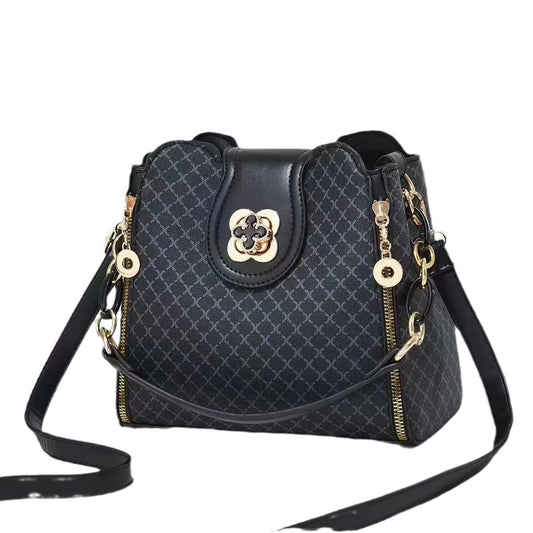 Women's Contrast Color Flip Plaid Printed Large Capacity Crossbody Bags