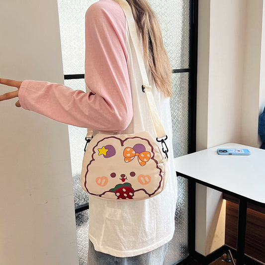 Cartoon Large Capacity Nylon Girly Sweet Shoulder Bags