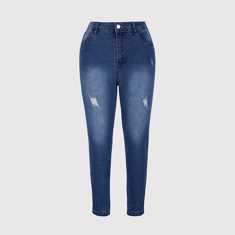 Sexy Tight Fresh Blue High Waist Jeans