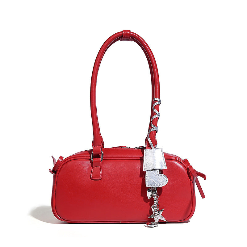 Good-looking Fashion Bow Baguette Love Ornaments French Strap Bags