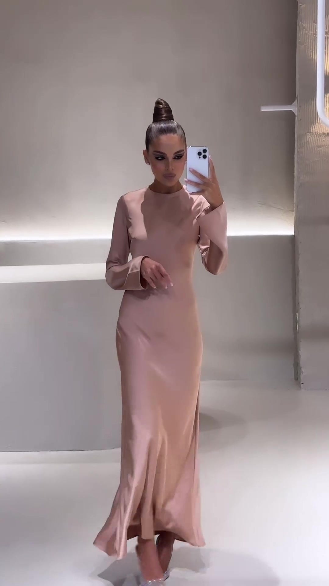 Women's Autumn Solid Color Casual Home Slim Dresses