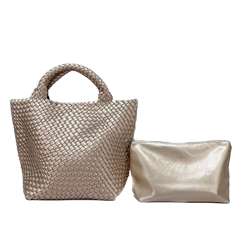 Women's Woven Vegetable Basket Portable Soft Handbags