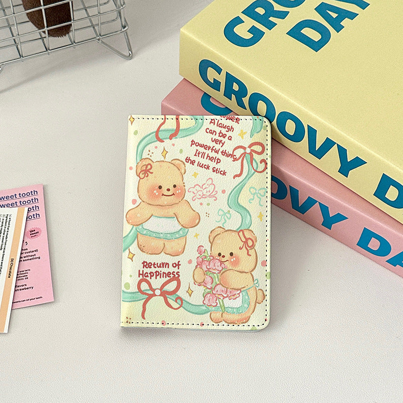 Butter Bear Skin Overseas Passport Cover Card Holder