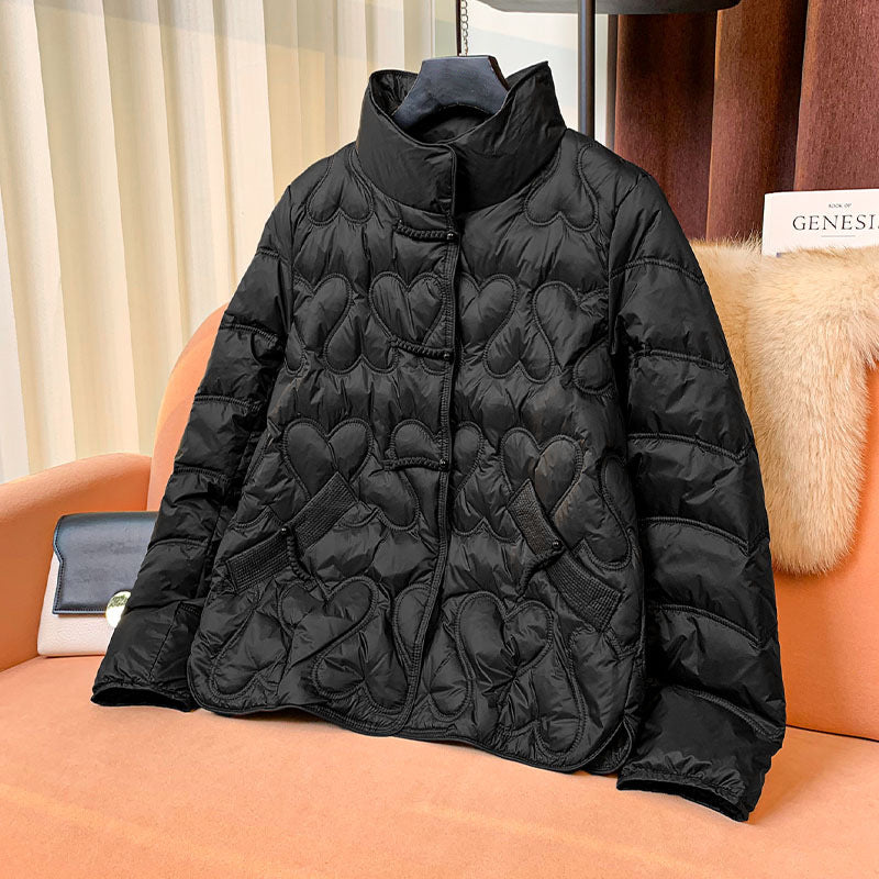 Chinese Style Retro Buckle Lightweight Down Female Jackets