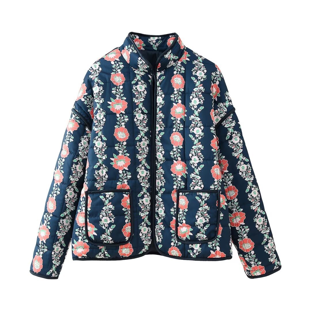 Women's Street Fashion Casual Pattern Print Coats