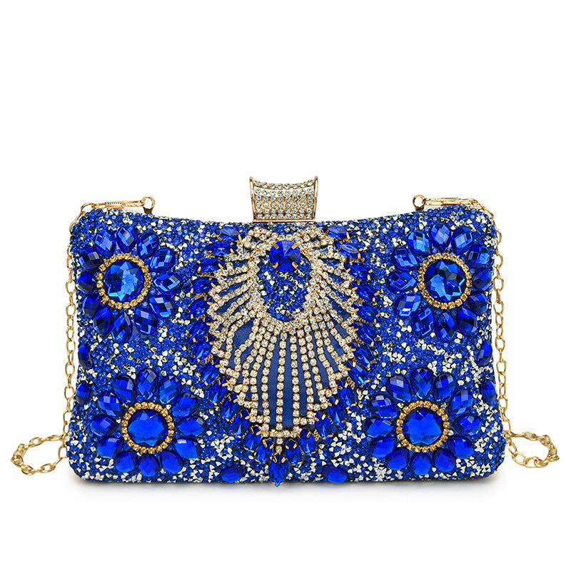 Women's Dinner Flash Light Diamond Female Clutch Evening Bags
