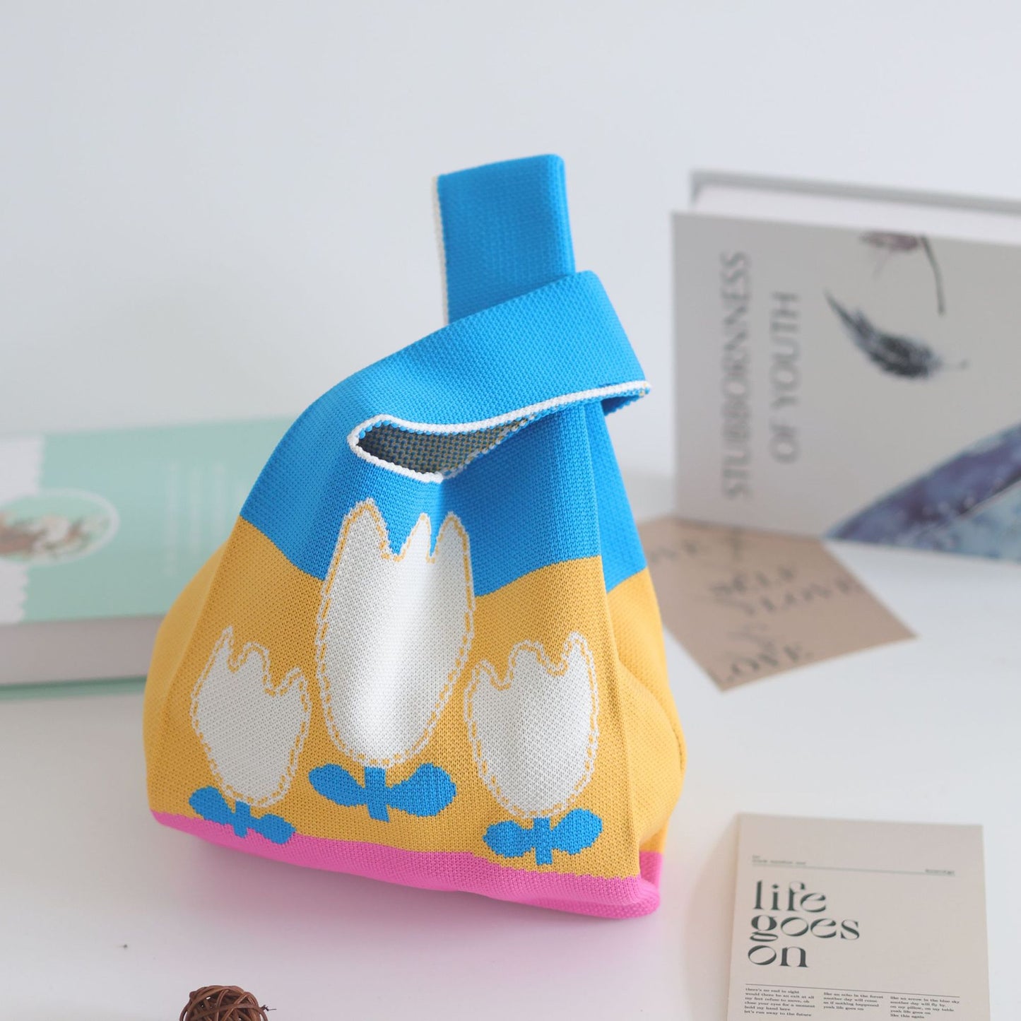 Women's Stylish Knitted Woven Vest Simple Handbags