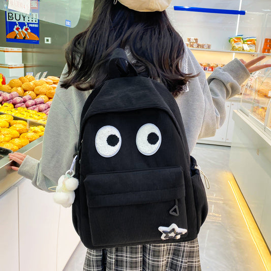 Trendy Funny Eyes High College Cute Backpacks