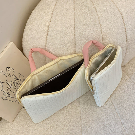 Fresh Contrast Color Portable Liner Notebook Laptop Bags
