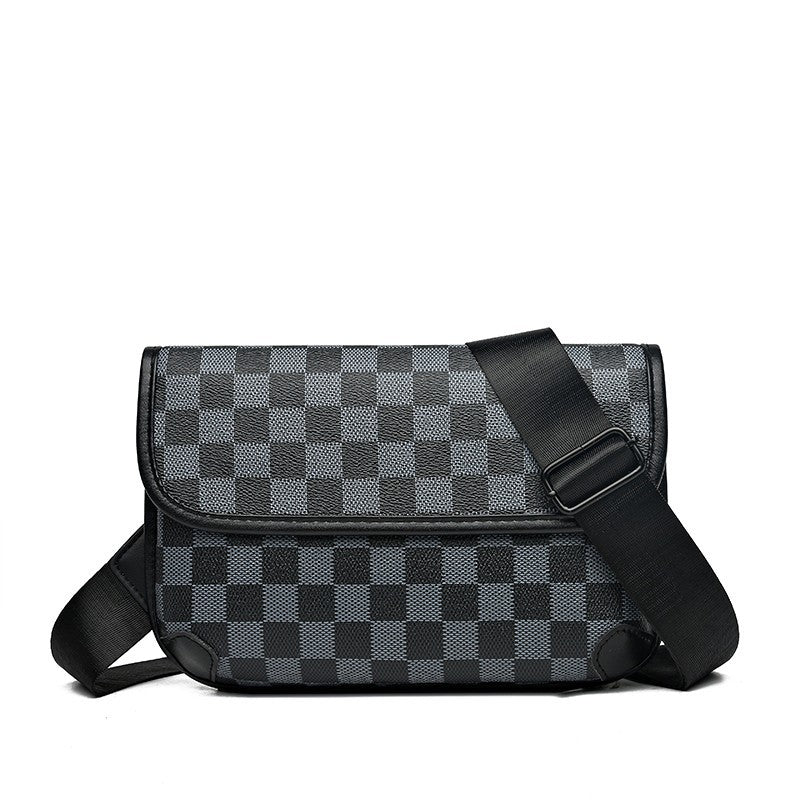 Men's Fashion Woven Pattern Street Korean Style Men's Shoulder Bags
