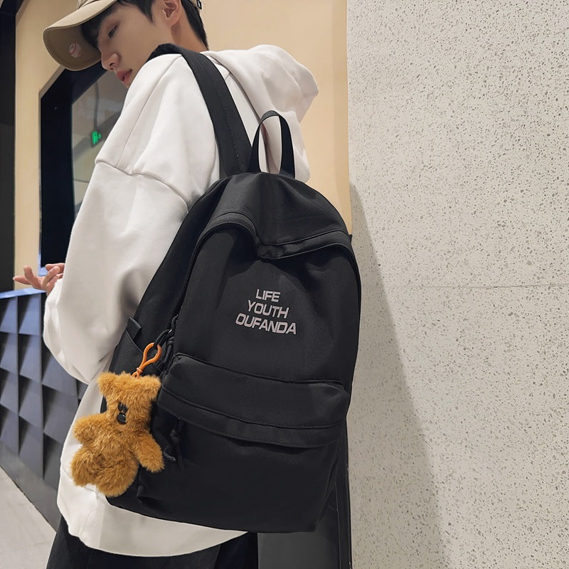 Men's High Simple Large Capacity College Camp Computer Korean Backpacks