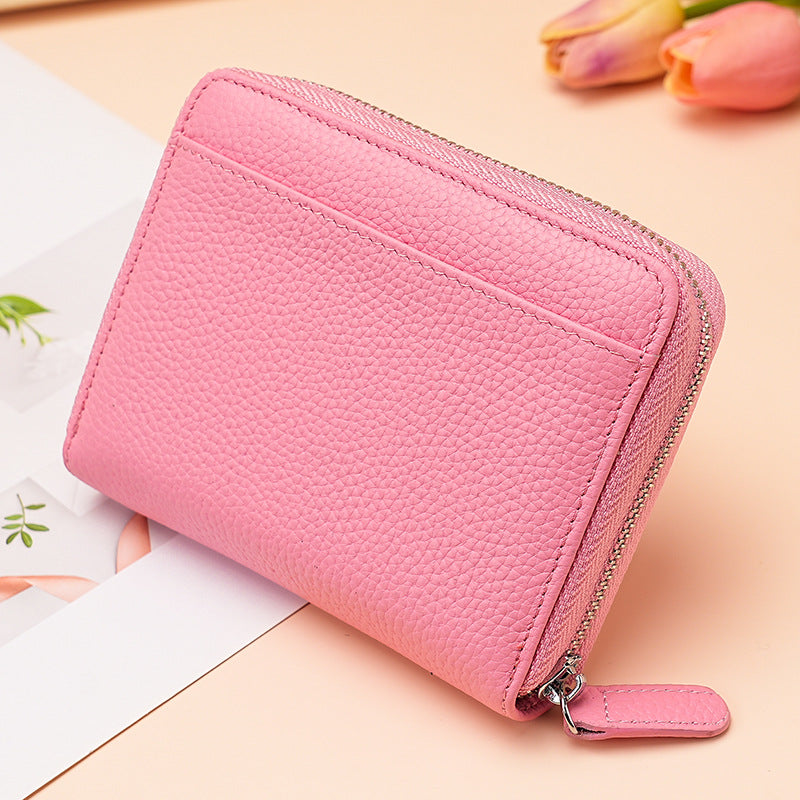 Women's & Men's & Stylish Versatile Genuine Leather Large Card Holder