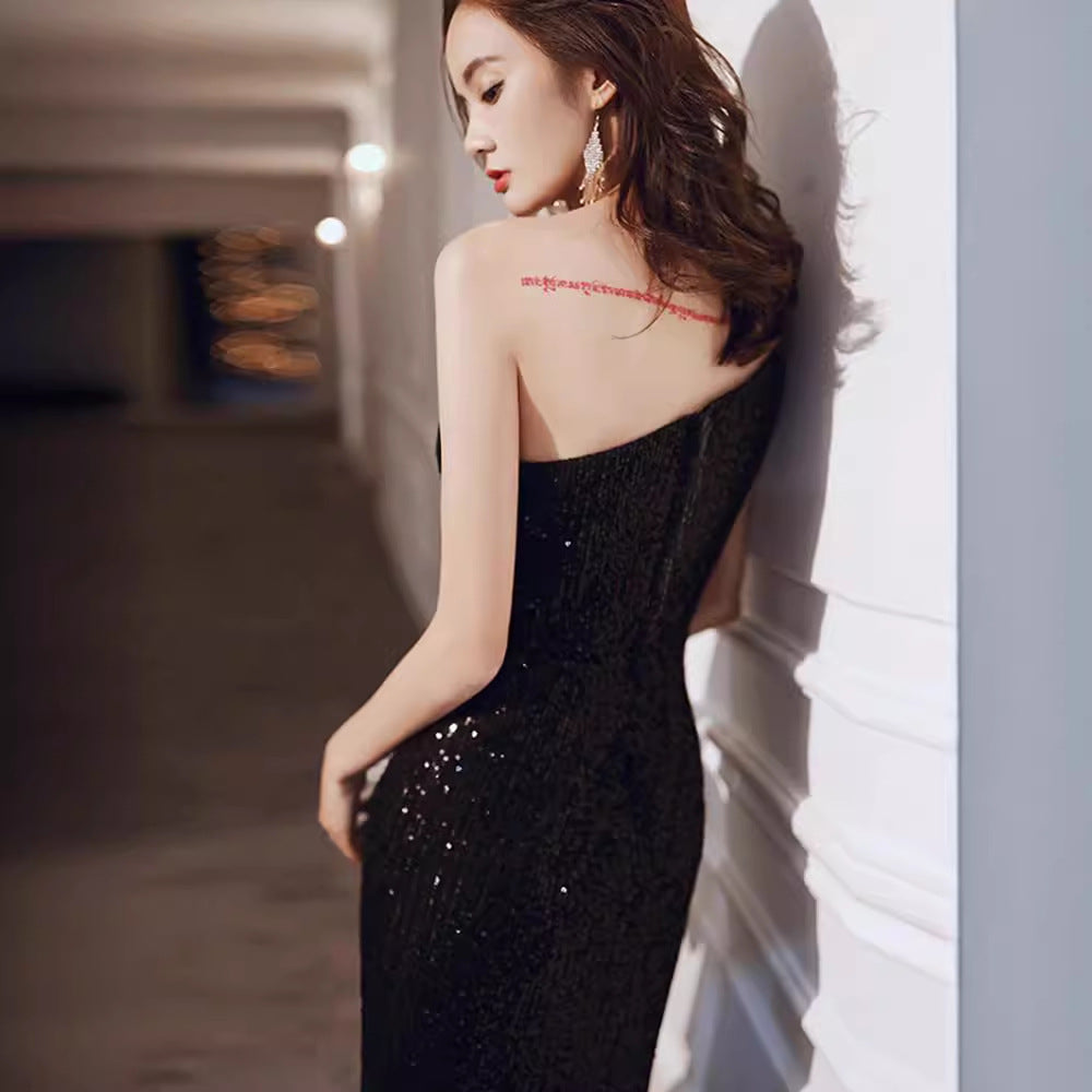 Unique Dress Summer Banquet Fishtail Black Wedding Dresses