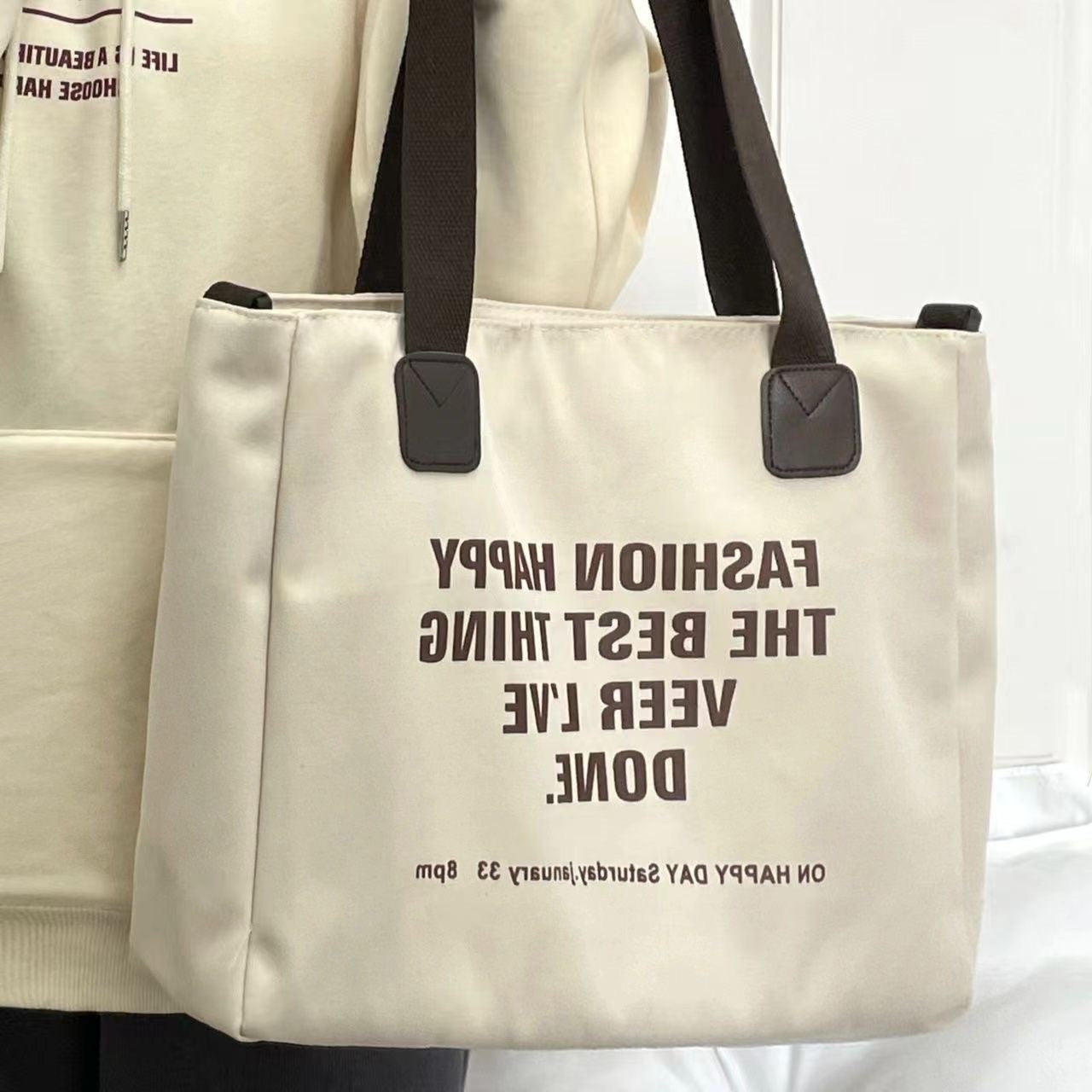 Women's Canvas For College Large Capacity Niche Crossbody Bags