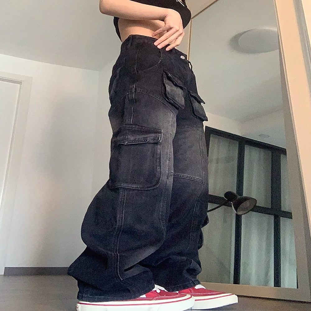 Women's African Style Street Fashion Denim Trousers Jeans