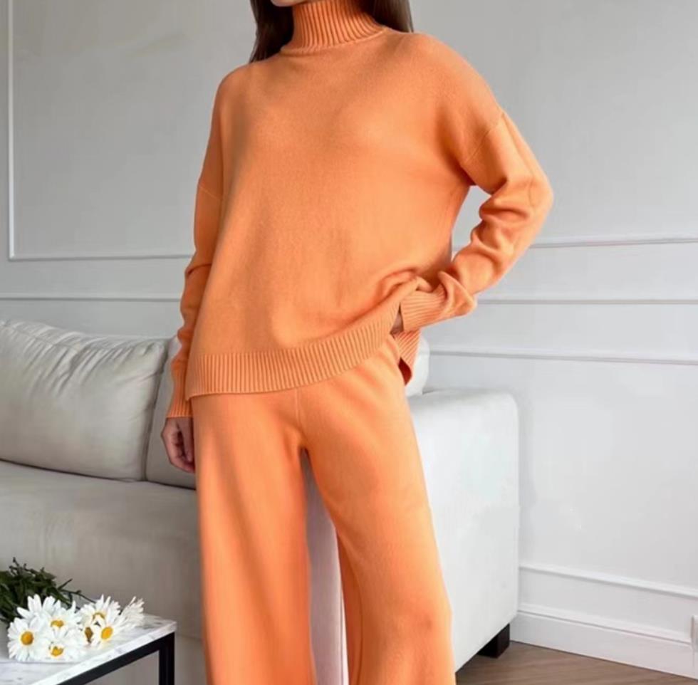 Women's Knitting Idle Style Temperament Leisure Wide Suits