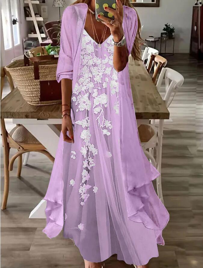 Women's Summer Print Holiday Suspender Dress Indian Style Dresses