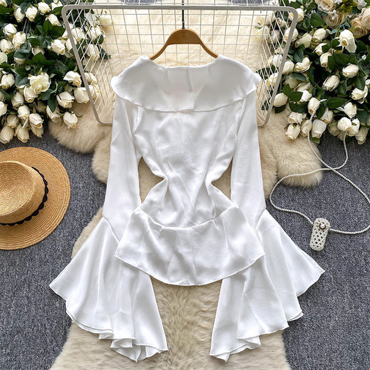 Women's Shirt Autumn Lapel Design High-grade Temperament Adult Blouses