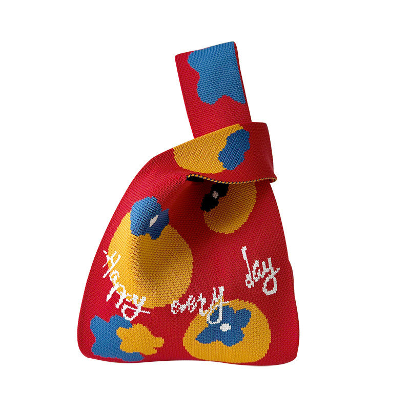 Women's Happy Knitted Fashion Trendy Large Capacity Handbags