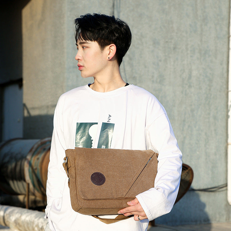 Men's Retro British Simple Canvas For Bags