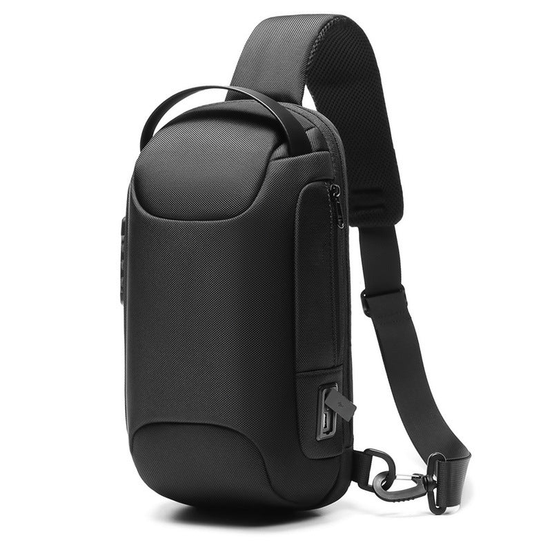 Men's Graceful Mechanical Style Waterproof Printable Men's Chest Bags