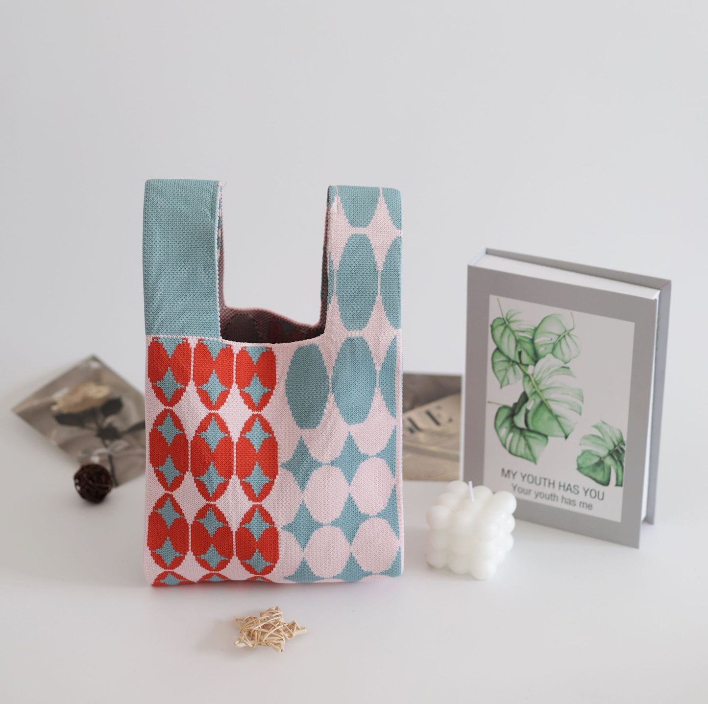 Women's Stylish Knitted Woven Vest Simple Handbags