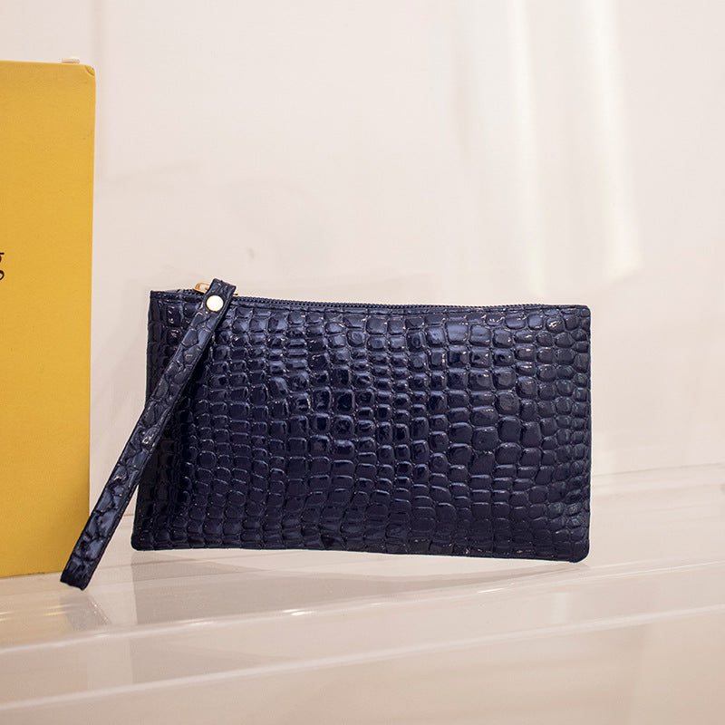 Simple Clutch Female Lady Crocodile Pattern Welfare Handbags