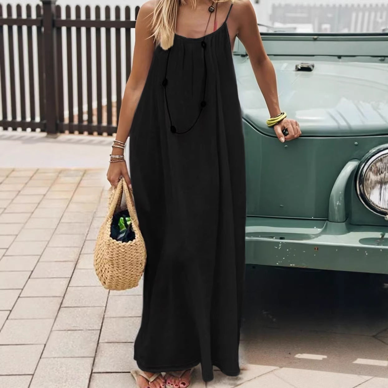 Slip Summer Vacation Style Loose Home Dress