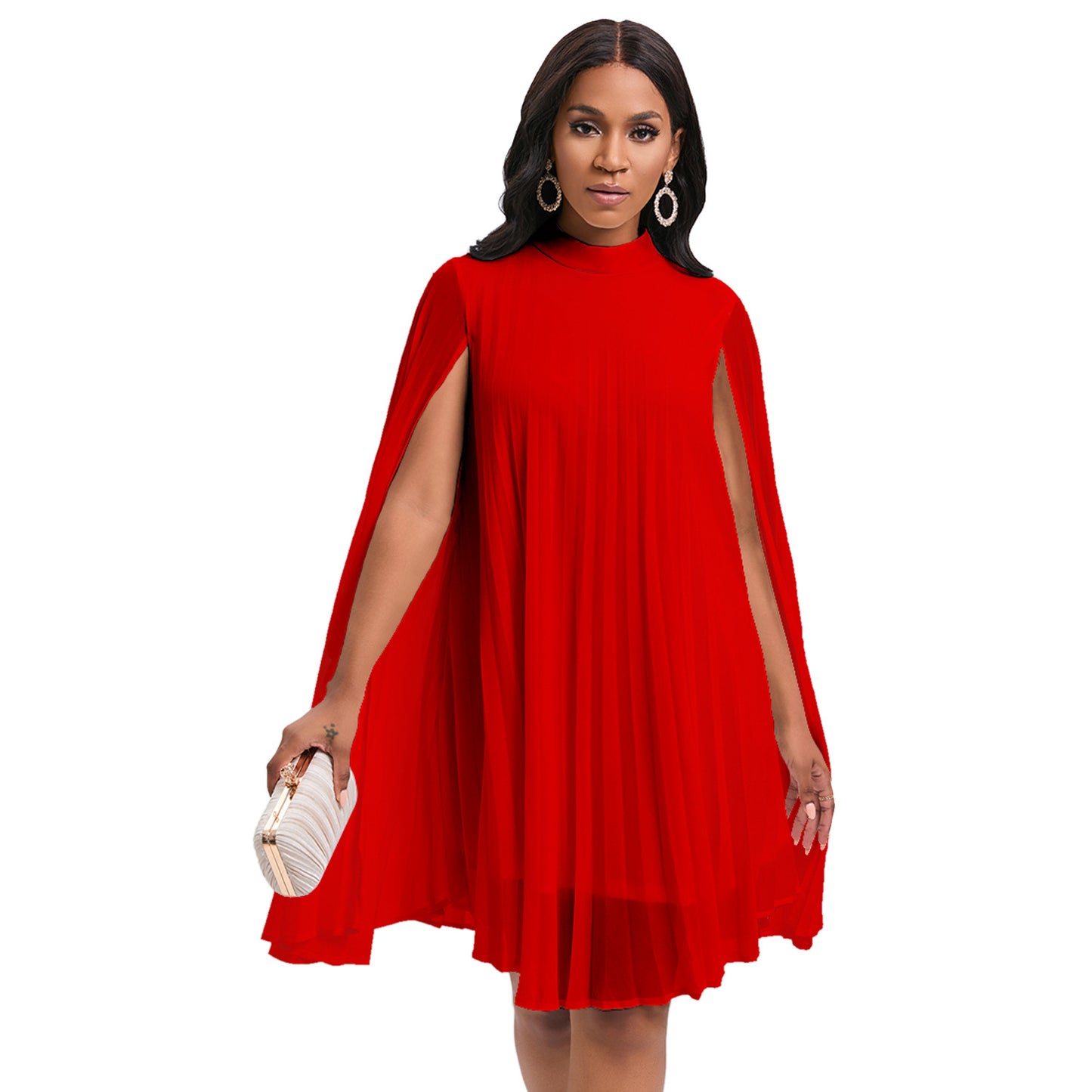 Women's Fashionable Chiffon Pullover Cloak Batwing Sleeve Plus Size