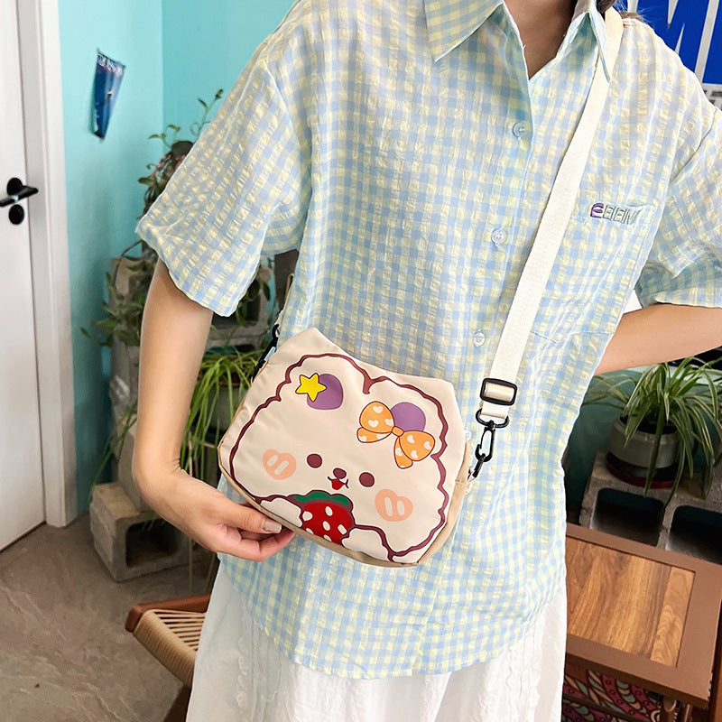 Cartoon Large Capacity Nylon Girly Sweet Shoulder Bags