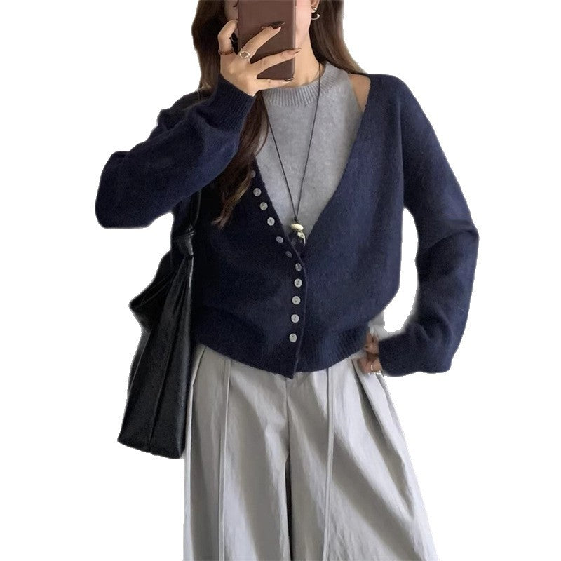 Women's Design Slimming Long Sleeves Contrast Color Suits