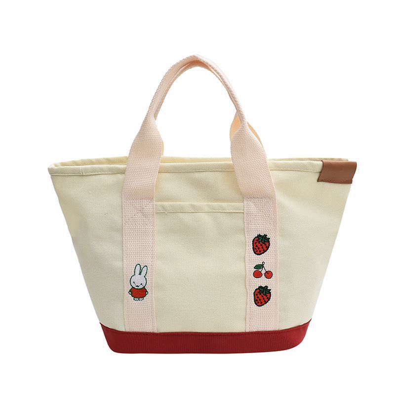 Women's Rabbit Embroidery Cute Canvas Mom Outing Bags
